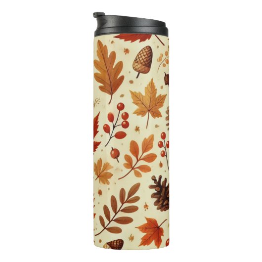 Elegantes Fall Pattern Thermosbecher (Nach rechts gedreht)