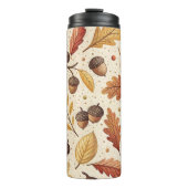 Elegantes Fall Pattern Thermosbecher (Vorderseite)