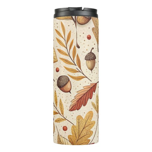 Elegantes Fall Pattern Thermosbecher (Rückseite)
