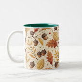 Elegantes Fall Pattern Zweifarbige Tasse (Links)
