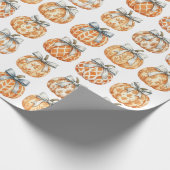 Elegantes Fall Pumpkin Wrapping Paper Geschenkpapier (Ecke)