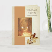 Elegantes Fall Road Watercolor-Beileid Karte (Vorderseite)