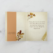 Elegantes Fall Road Watercolor-Beileid Karte (Innenseite)