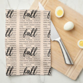 Elegantes Fall Season Muster | Herbstthema Geschirrtuch (Viertel Falte)