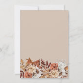 Elegantes Fall Wasserfarbenflora auf dem Taupe Par Einladung (Rückseite)