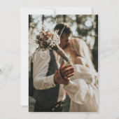 Elegantes Fall Wildblume Wasserfarbenes Foto Einladung (Rückseite)