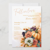 Elegantes Fall Yellow Watercolor-Brautparty Einladung (Vorderseite)