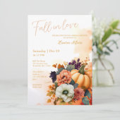 Elegantes Fall Yellow Watercolor-Brautparty Einladung (Stehend Vorderseite)