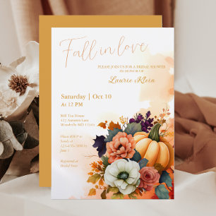 Elegantes Fall Yellow Watercolor-Brautparty Einladung