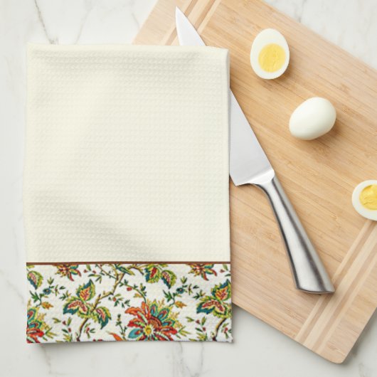 Elegantes fallblumengeschmücktes Küchentuch (Viertel Falte)