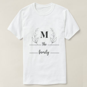 Elegantes Familienneulogo-Design mit 'M' w T-Shirt