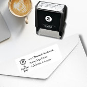 Elegantes Familienwappen Monogram & Name RTS-Adres Permastempel