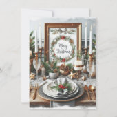 Elegantes Familienweihnachtsfest Einladung (Rückseite)