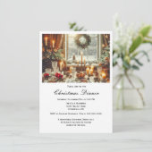 Elegantes Familienweihnachtsfest Einladung (Stehend Vorderseite)