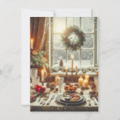 Elegantes Familienweihnachtsfest Einladung (Rückseite)