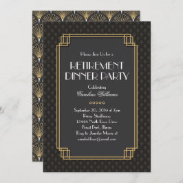 Elegantes Fans Art Déco Party Einladung