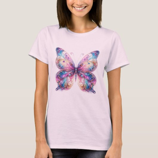 Elegantes Fantasy Butterfly T-Shirt (Vorderseite)