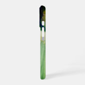 Elegantes Fantasy Frauenportrait in Grün und Blau iPhone 16 Hülle (Linke Seite)