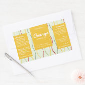 Elegantes farbenfrohe wavy Lines Cosmetic Flasche Rechteckiger Aufkleber (Umschlag)