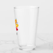 Elegantes farbenfrohes Blumenmonogramm Name Glas (Rechts)