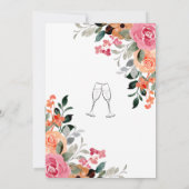 Elegantes farbenfrohes Brautparty Einladung (Rückseite)