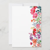 Elegantes farbenfrohes Brautparty Einladung (Rückseite)