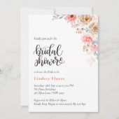 Elegantes farbenfrohes Brautparty Einladung (Vorderseite)