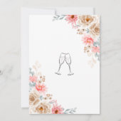 Elegantes farbenfrohes Brautparty Einladung (Rückseite)