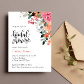 Elegantes farbenfrohes Brautparty Einladung