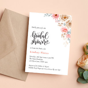 Elegantes farbenfrohes Brautparty Einladung