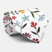 Elegantes farbenfrohes, florales Muster Krawatte (Gerollt)
