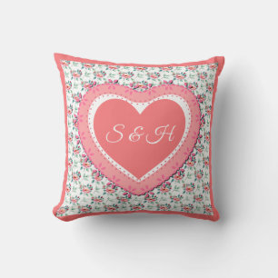 Elegantes, farbenfrohes, florales Wasserfarbenmust Kissen