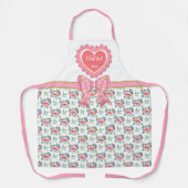 Elegantes, farbenfrohes, florales Wasserfarbenmust Schürze (Vorderseite)