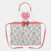 Elegantes, farbenfrohes, florales Wasserfarbenmust Schürze (Vorderseite)