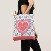 Elegantes, farbenfrohes, florales Wasserfarbenmust Tasche (Von Nahem)