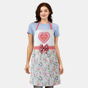 Elegantes farbenfrohes Frühlingsblumen-Wasserfarbe Schürze