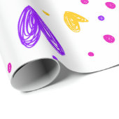 Elegantes, farbenfrohes Herzdesign Moderne Geschenkpapier (Rolleneckpunkt)