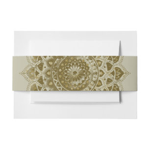 Elegantes, farbenfrohes Mandala im indischen Stil  Einladungsbanderole