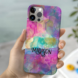 Elegantes, farbenfrohes Marmor-Kunst-Monogramm Case-Mate iPhone Hülle