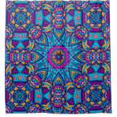 Elegantes, farbenfrohes, nahtloses Muster Duschvorhang (Vorderseite)