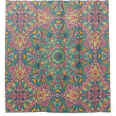 Elegantes, farbenfrohes, nahtloses Muster Duschvorhang (Vorderseite)