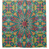 Elegantes, farbenfrohes, nahtloses Muster Duschvorhang (Vorderseite)