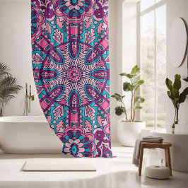 Elegantes, farbenfrohes, nahtloses Muster Duschvorhang