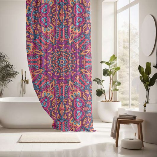 Elegantes, farbenfrohes, nahtloses Muster Duschvorhang
