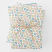 Elegantes farbenfrohes Ostermuster Geschenkpapier Set (Beispiel)