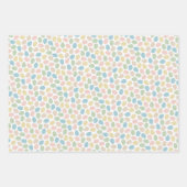 Elegantes farbenfrohes Ostermuster Geschenkpapier Set (Vorderseite)