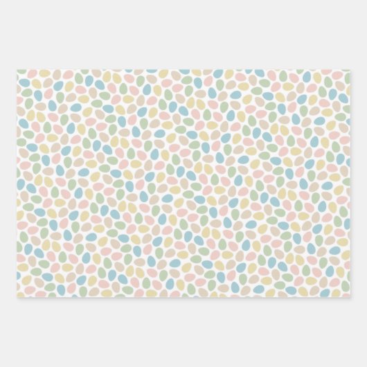 Elegantes farbenfrohes Ostermuster Geschenkpapier Set (Vorderseite)