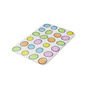 Elegantes, farbenfrohes, pastellfarbenes Retro-Ova Badematte