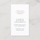 Elegantes, farbenfrohes Regenmuster von Confetti Visitenkarte (Rückseite)