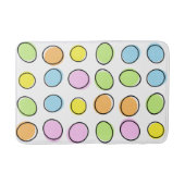 Elegantes, farbenfrohes Retro-Oval-Muster Badematte (Vorderseite)